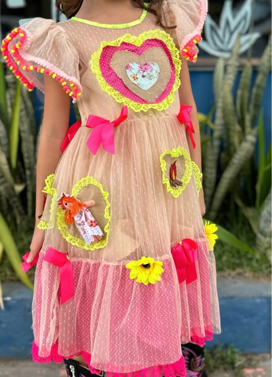 Vestido junino infantil