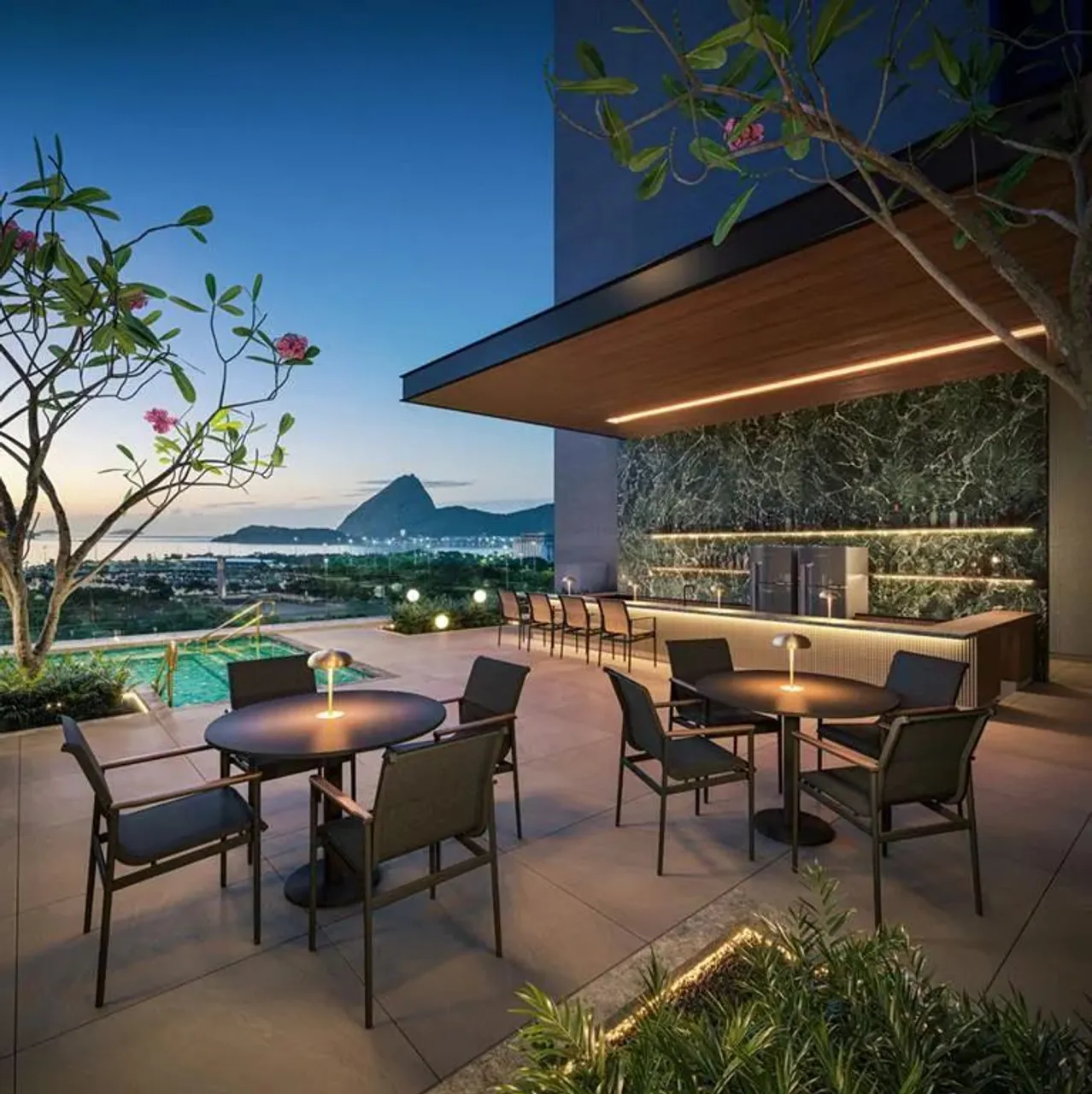 OIA Studios com vista eterna para a Baia de Guanabara
