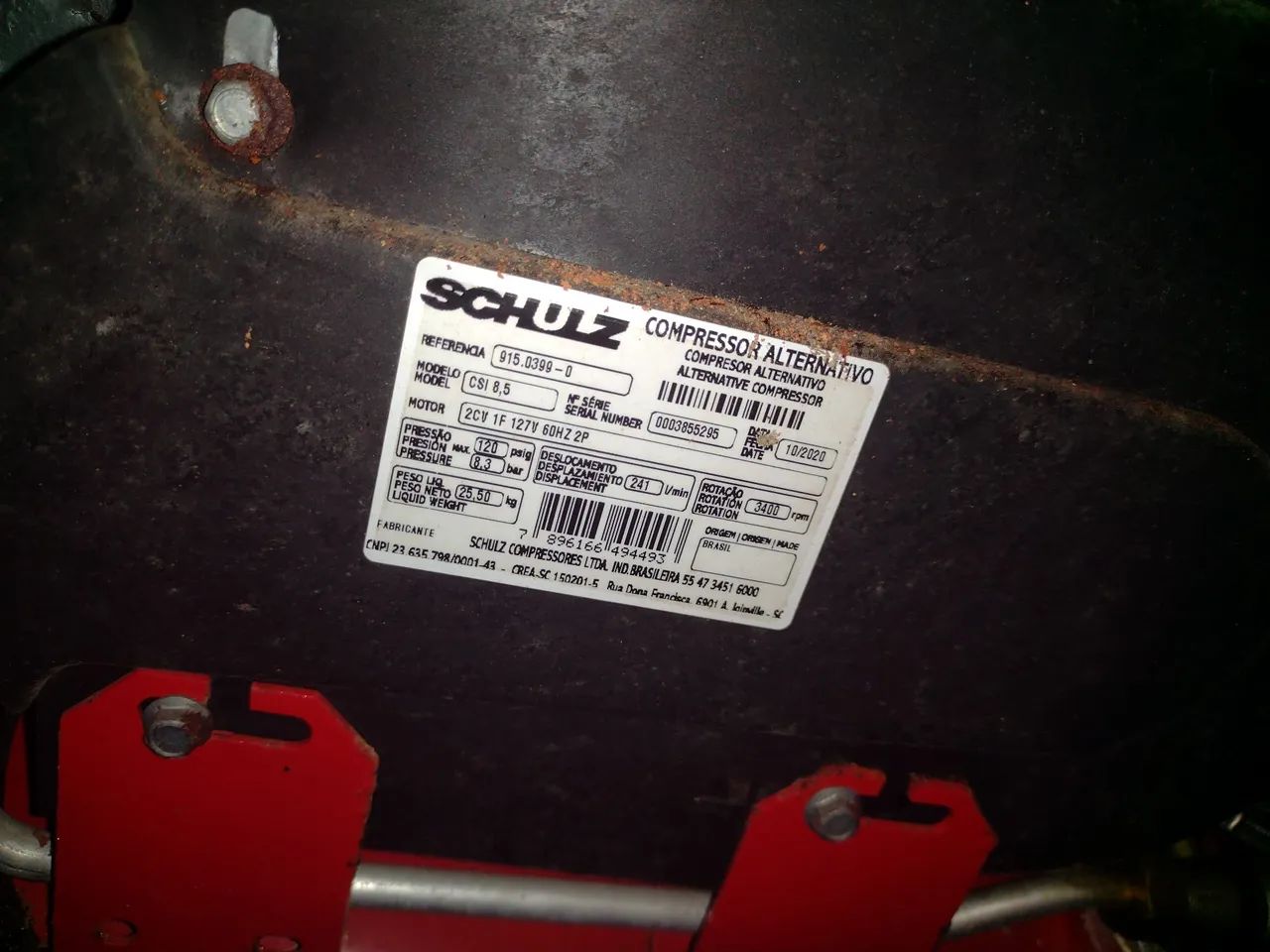 Vendo Compressor funcionando perfeitamente. 64290859824131122