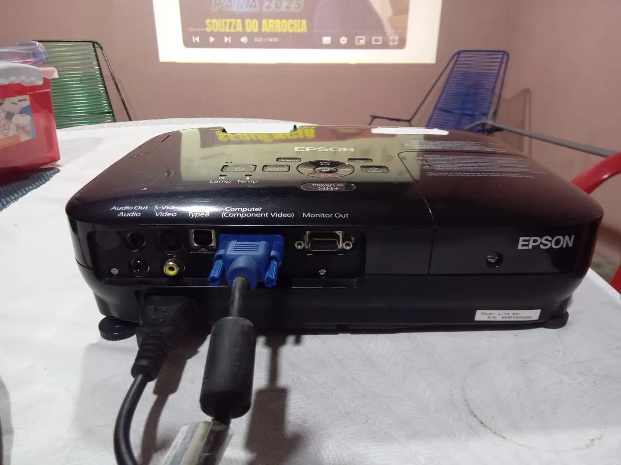 Projetor Data Show Epson S8+ Power Light - Foto 4