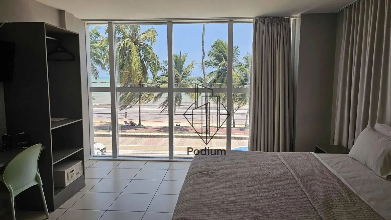 Flats Studio mobiliado à beira mar com vista definitiva para o mar da praia de Cabo Branco