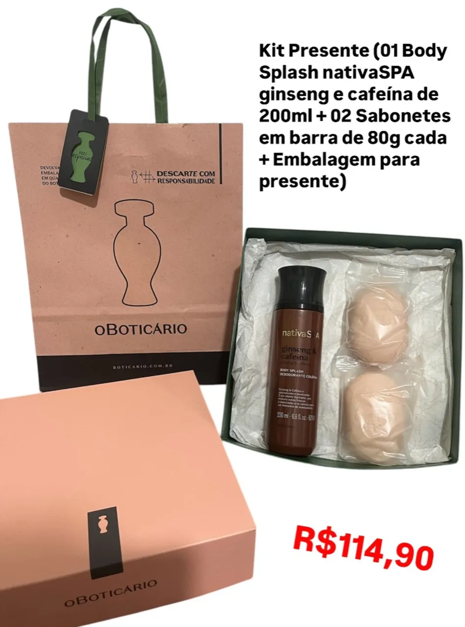 Kits para presentes O Boticário e natura (tenho outros tmb)