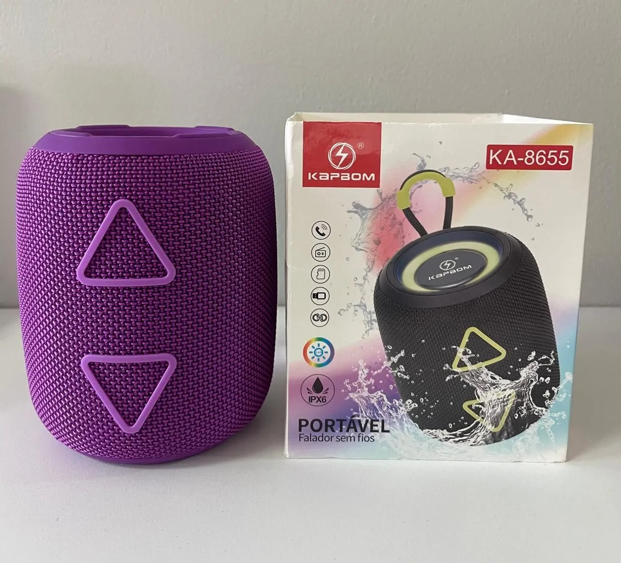Caixa de Som Bluetooth Portátil KapBom original Impermeável IPX6
