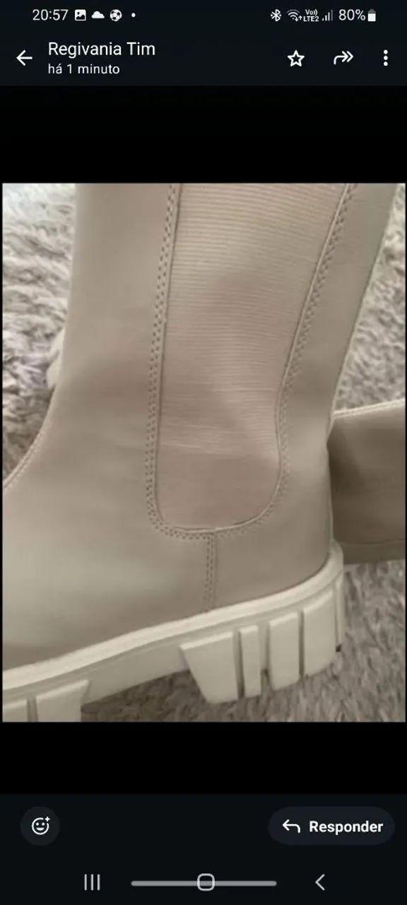 Botas Chelsea Bege - Foto 2