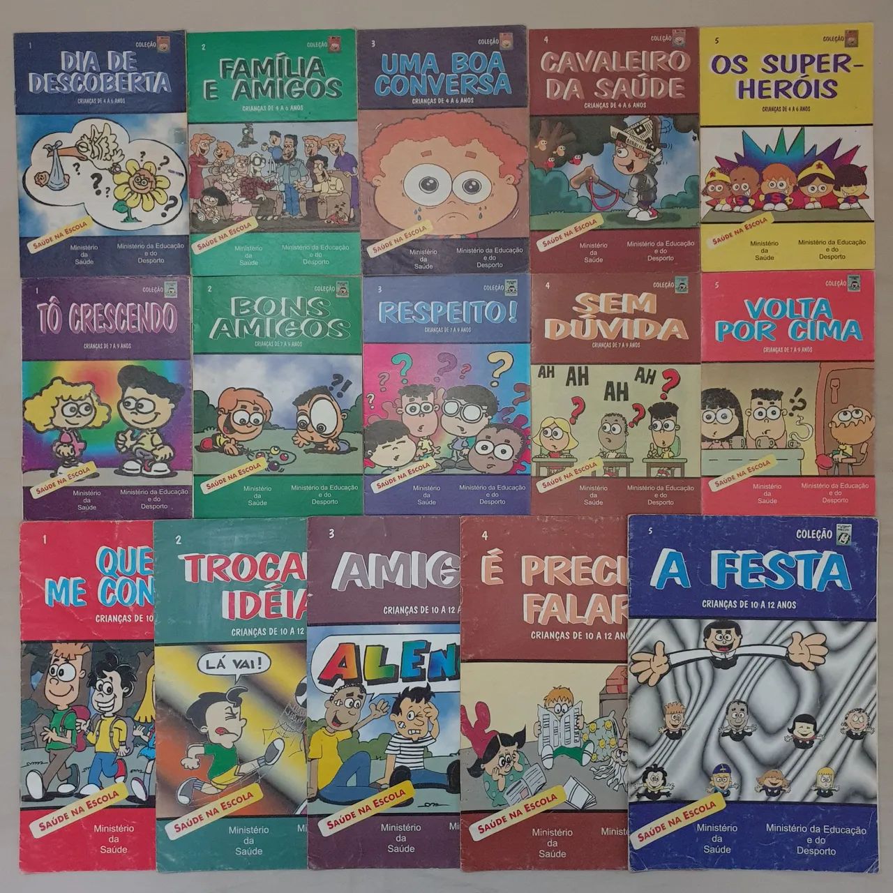 3 Coleções: Aprender Brincando, Valorizando a Vida, Crescendo de Bem com a Vida
