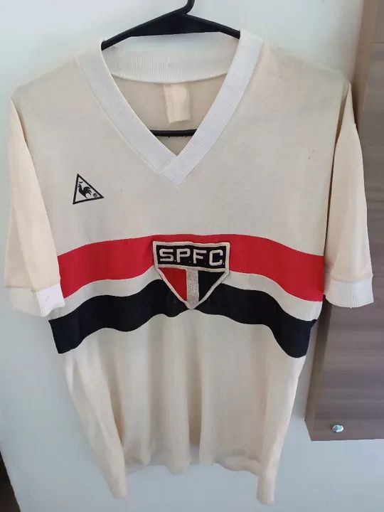 Camisa do São Paulo Lecoq anos 80 