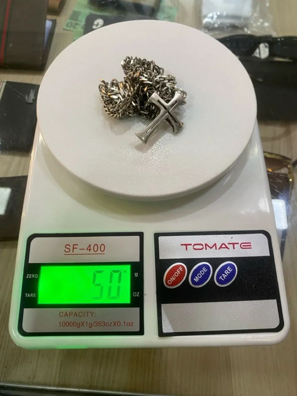 Corrente prata italiana 925 + pingente  - Foto 2