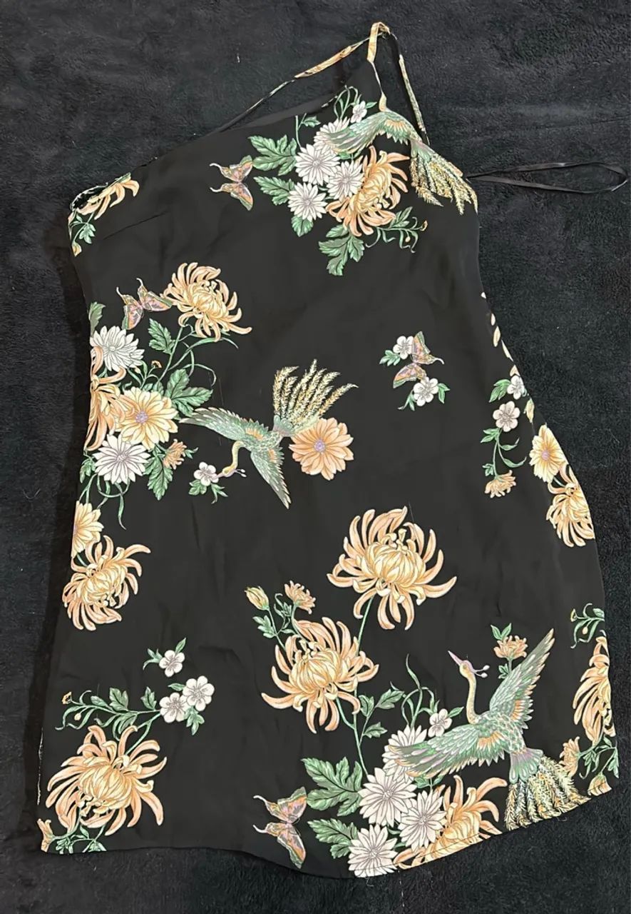 Vestido Floral Preto kimono Forever 21 - Foto 4