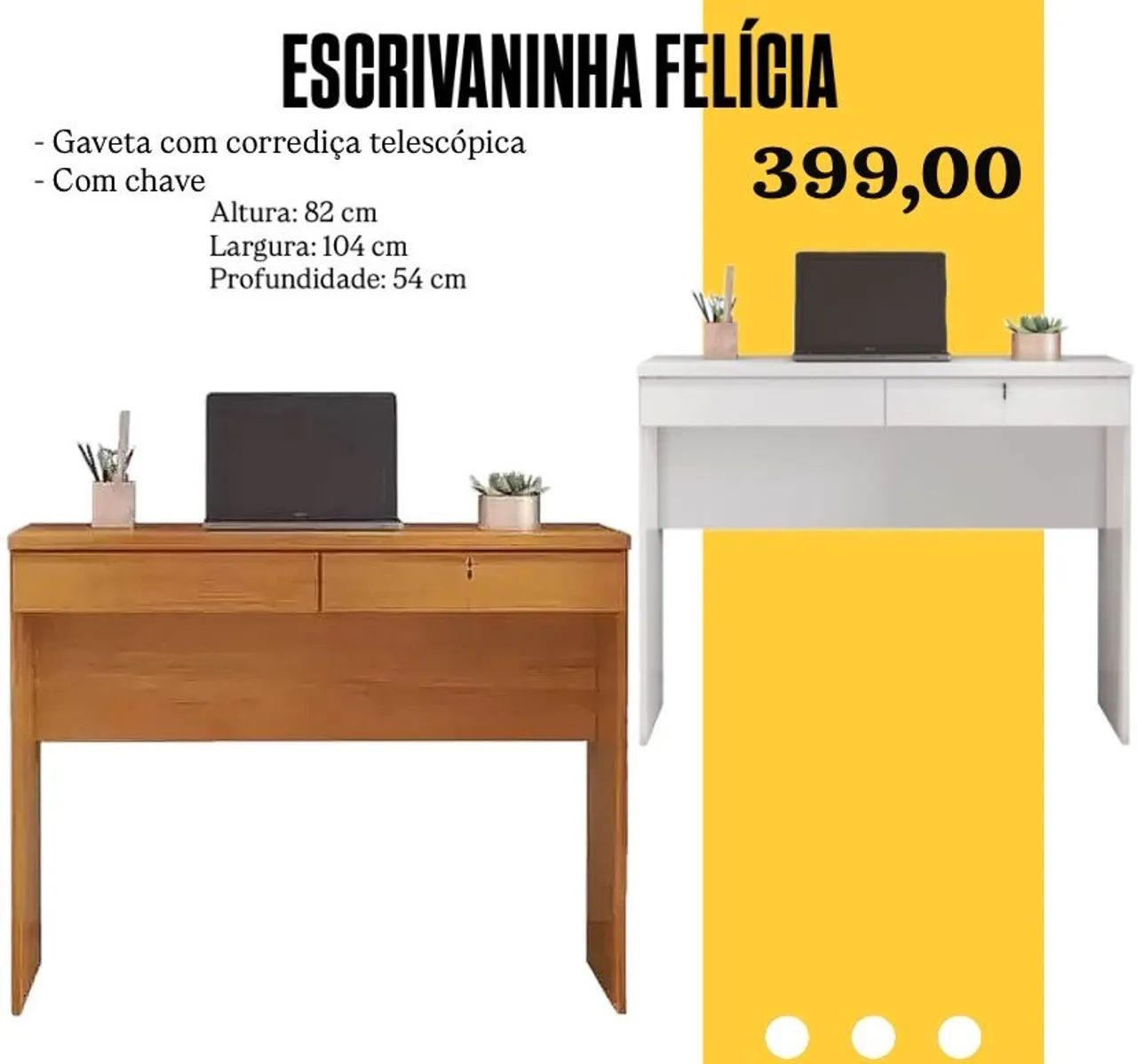 Escrivaninha Felícia com 2 gavetas / FRETE GRATIS - ENTREGA HOJEEE !! 