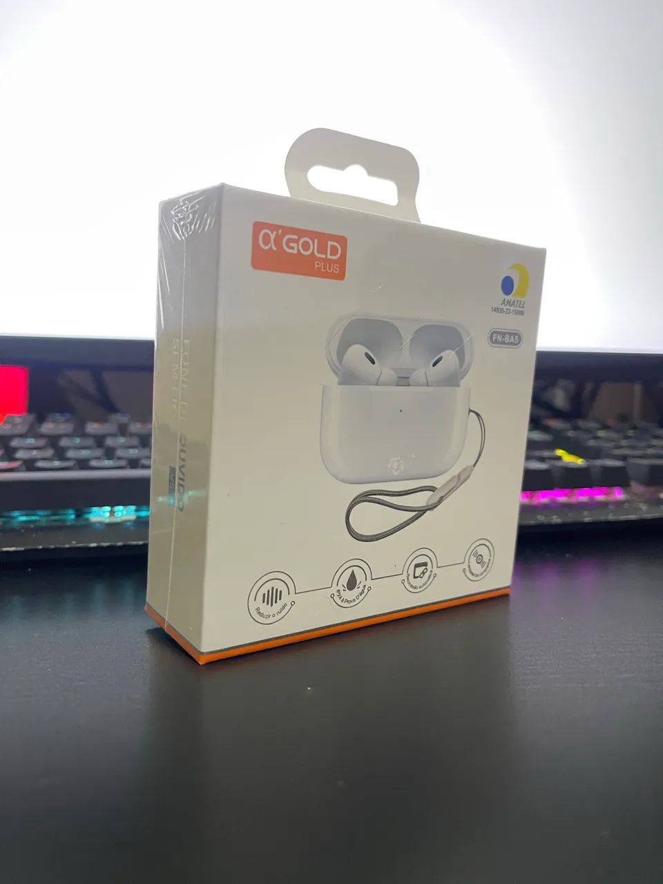 Fone de ouvido In-ear Bluetooth 5.4 a?gold