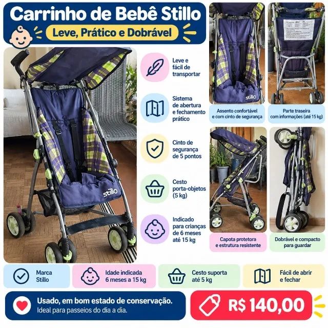 Carrinho de bebê Stillo