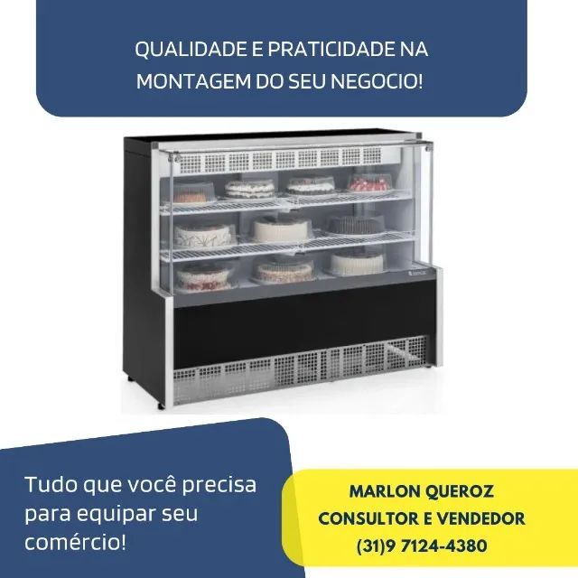 Balcão de Tortas 1,40M Ar Forçado Gelopar