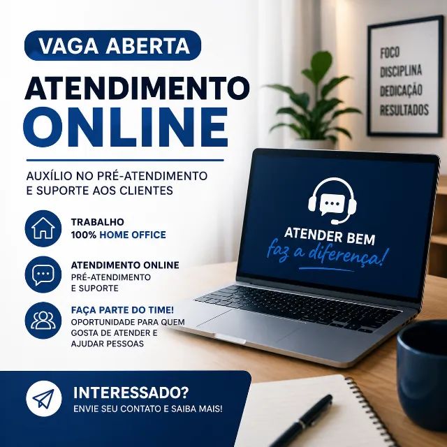 OPORTUNIDADE DE TRABALHO - HOME OFFICE