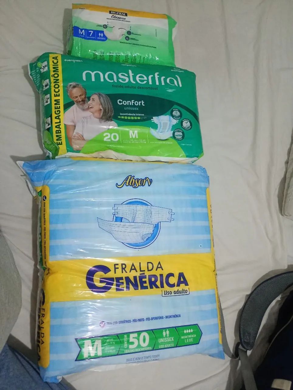 Fraldas geriatria tamanho m