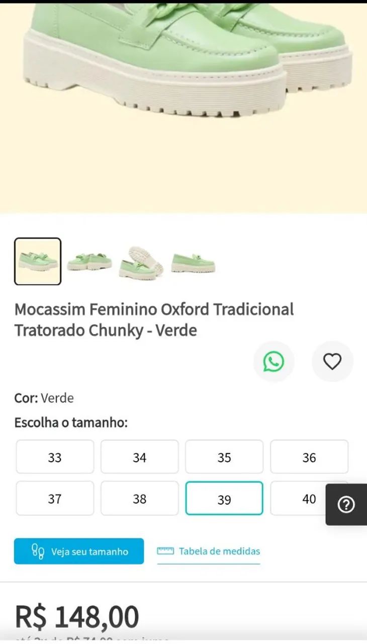 VENDE -SE MOCASSIM OXFORD TRADICIONAL  - Foto 3