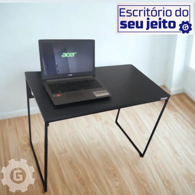 Escrivaninha Industrial Reforçada NOVA Mesa Multiuso para Computador Notebook Estudo Birô - Foto 3