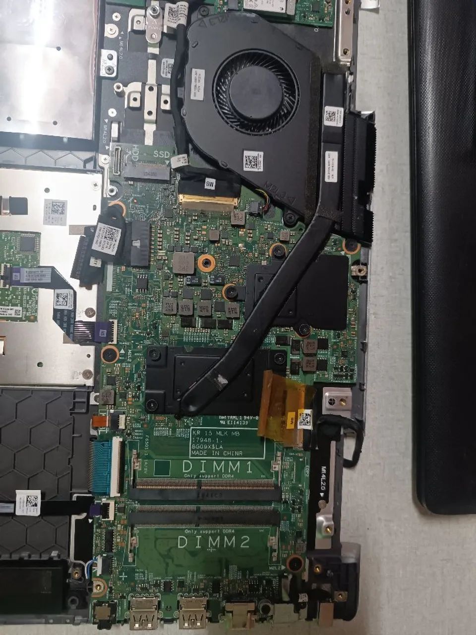 Teclado e Placa mãe com defeito Dell Inspiron 15 7580