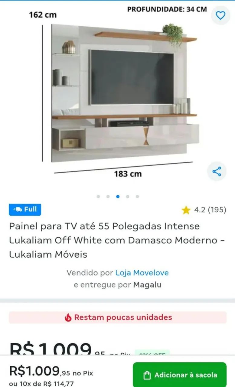 Vendo Painel de TV até 55 polegadas - Foto 2