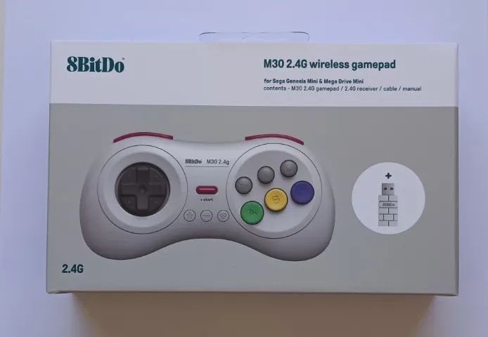 Controle 8BitDo M30 Branco Sem Fio Bluetooth Para Windows Android - Foto 3