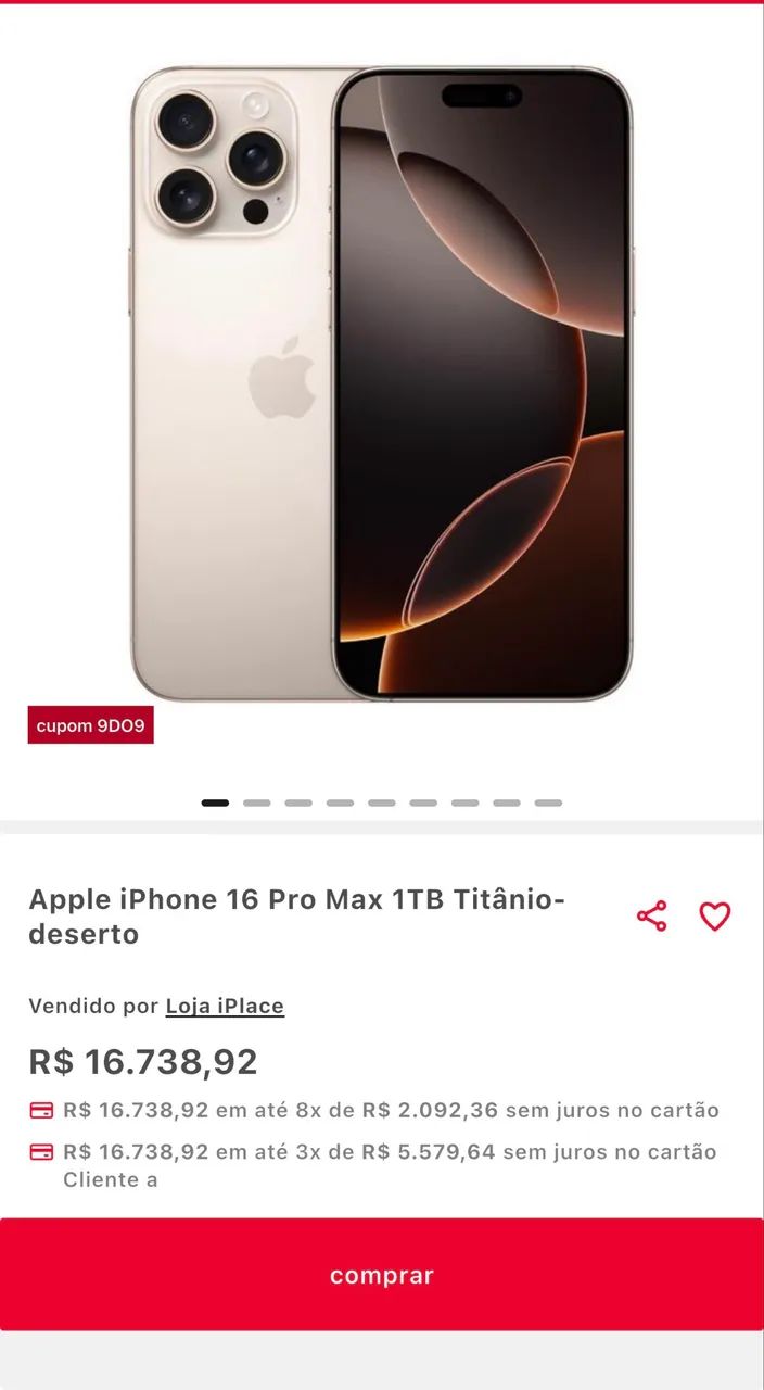 IPHONE 16 PRO MAX 1TB DE MEMÓRIA  - Foto 5