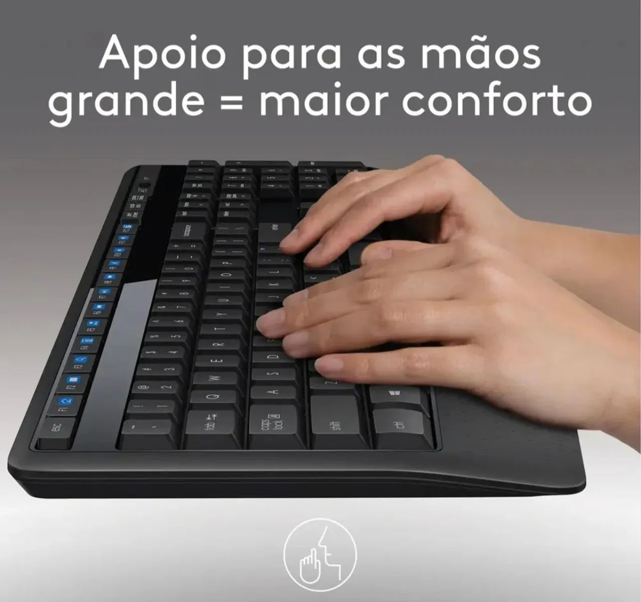 Combo Mouse e Teclado Sem Fio Logitech MK345 - Foto 3