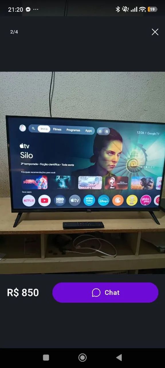 Vendo tv smart 32 polegadas Semp TCL novinha com comando de voz - Foto 4