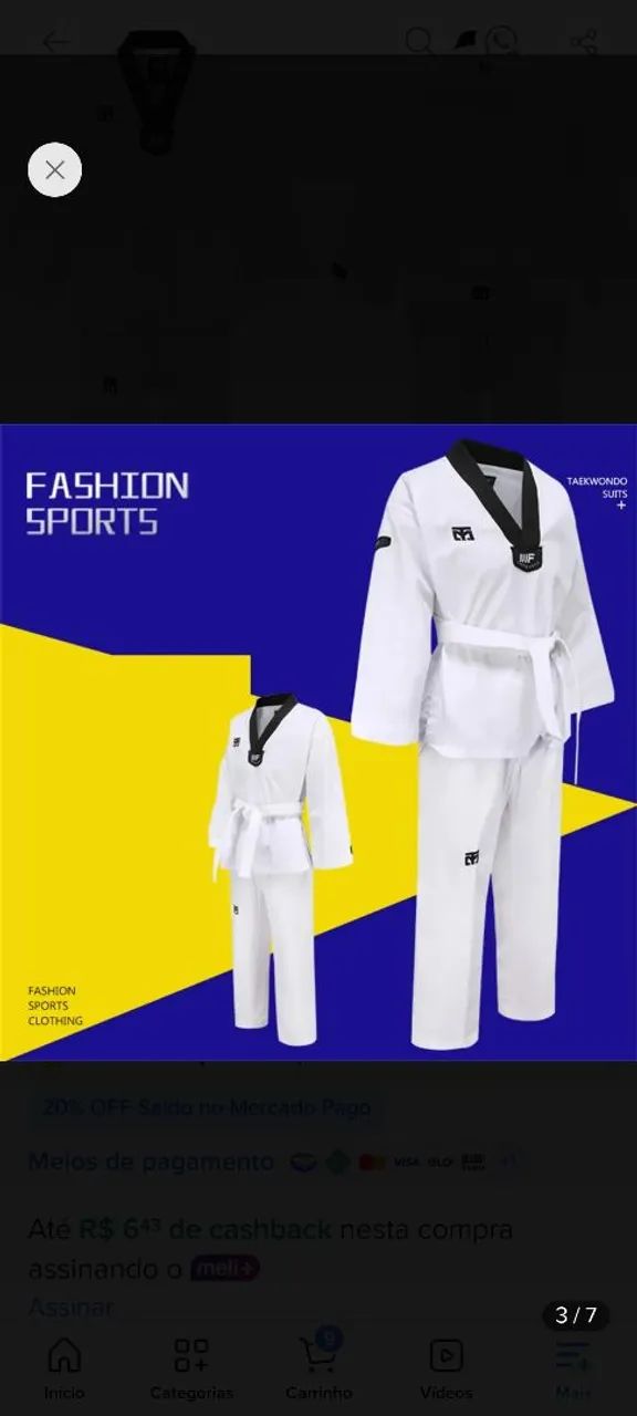 Kimono tamanho 180 para taekwondo  - Foto 4