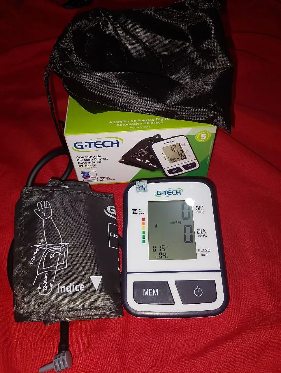 Aparelho de pressão digital automático de braço G.tech 