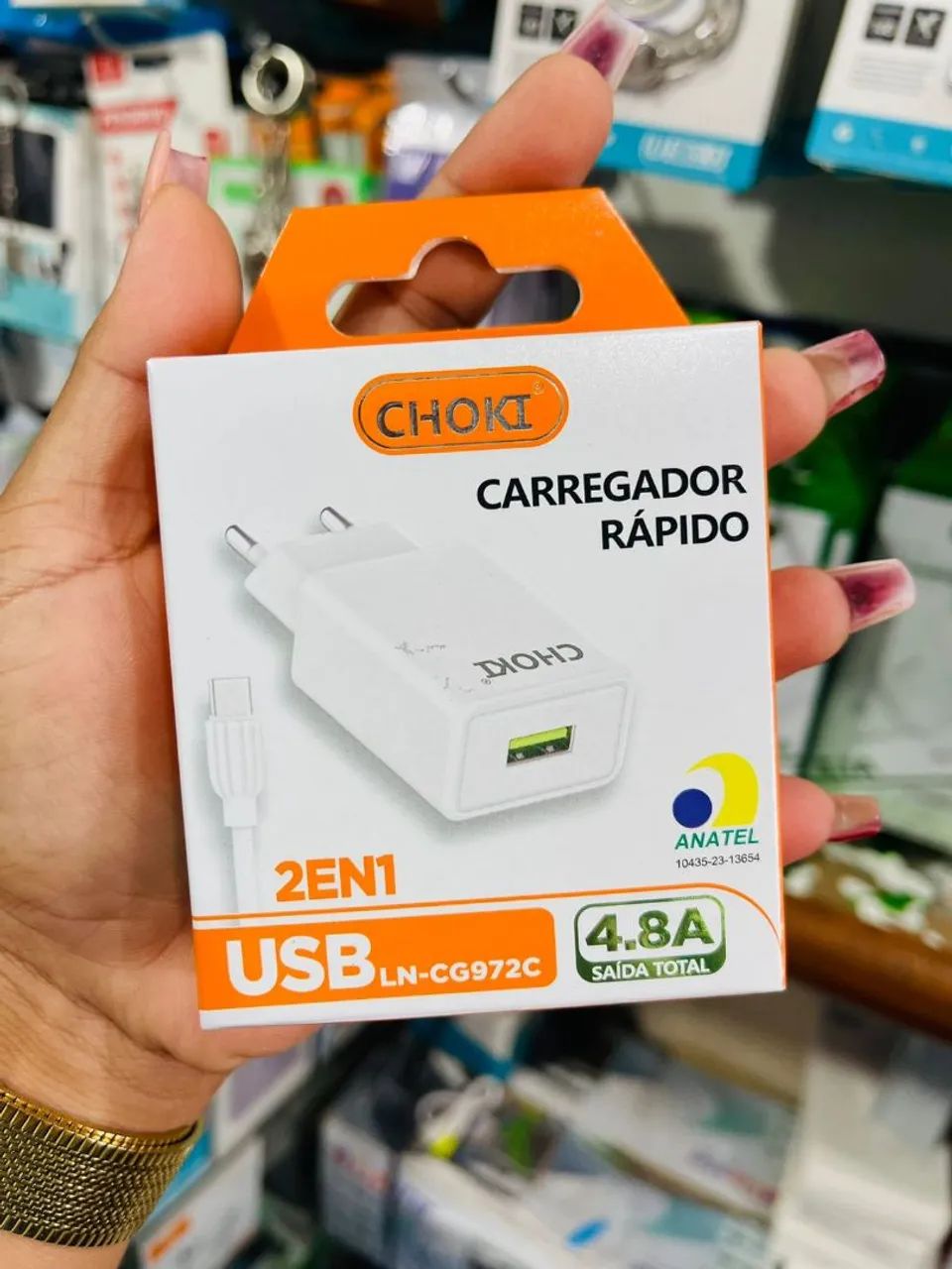 Carregador turbo USB - C - carregamento rapido para celular