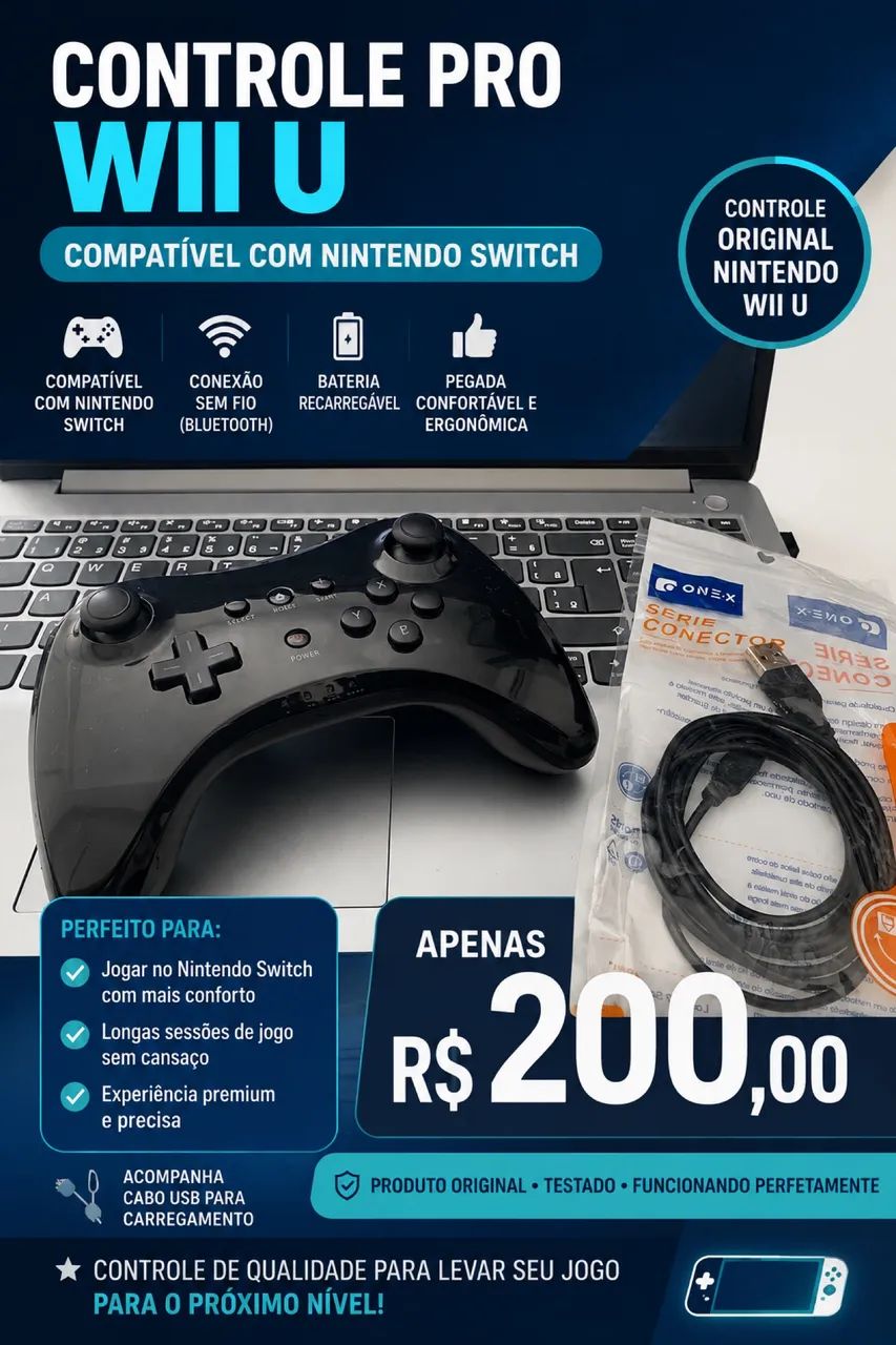 Controle do Nintendo Wii u