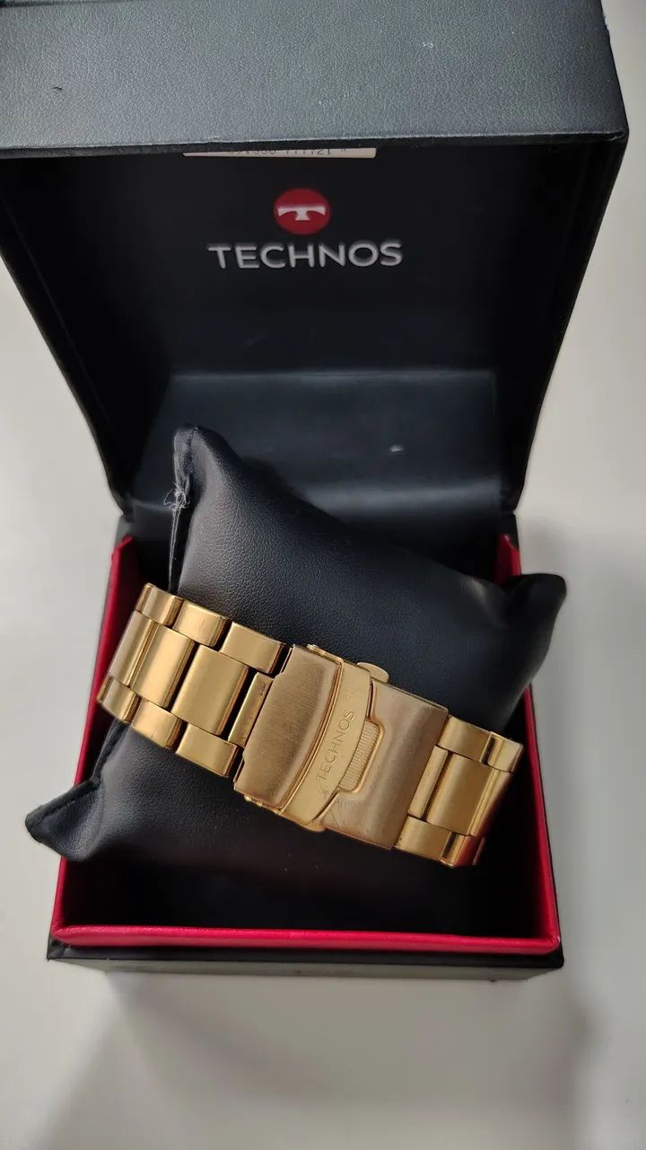 Relógio technos cronógrafo Dourado  - Foto 4