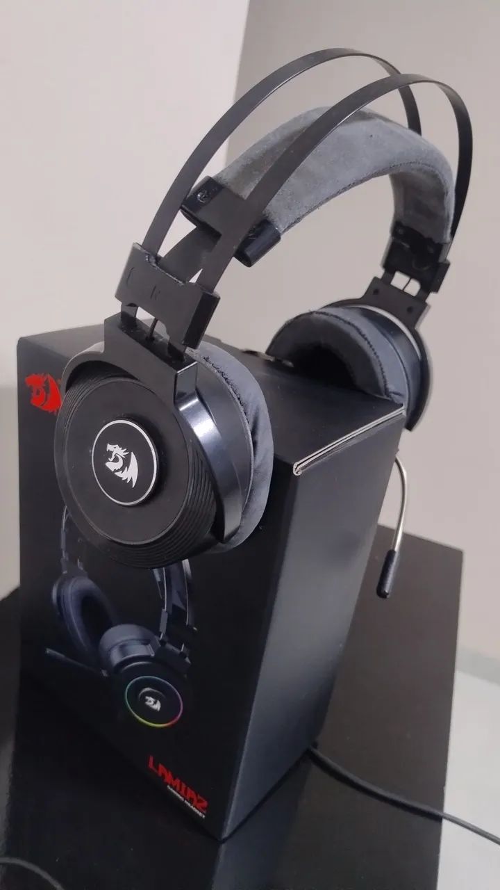 Fone headset Redragon Lamia 2 preto usado - Foto 3