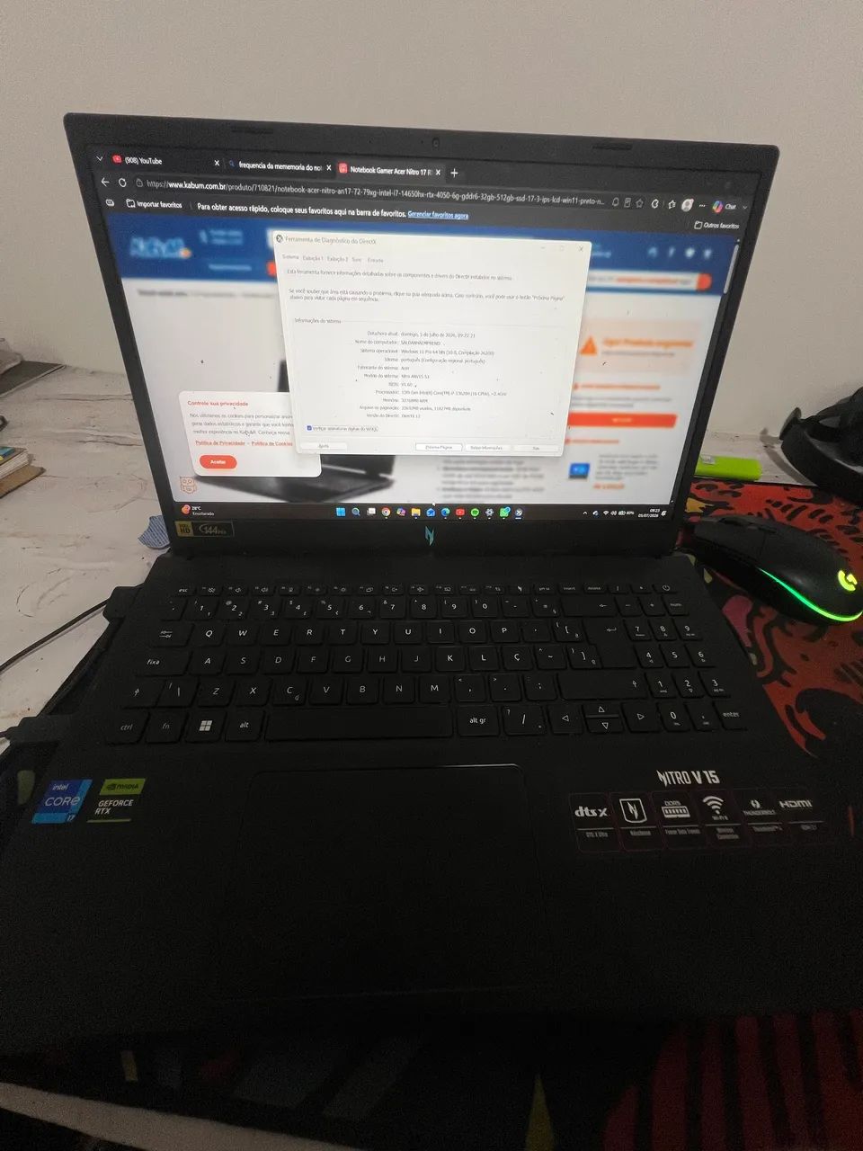 Notebook gamer Acre nitro  - Foto 4