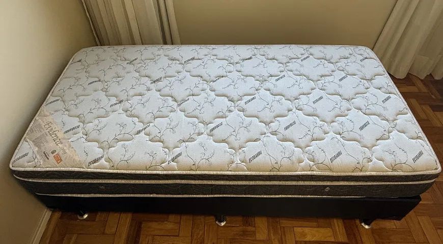 Cama Box Solteiro Ortobom Evidence (Molas) - Excelente Estado