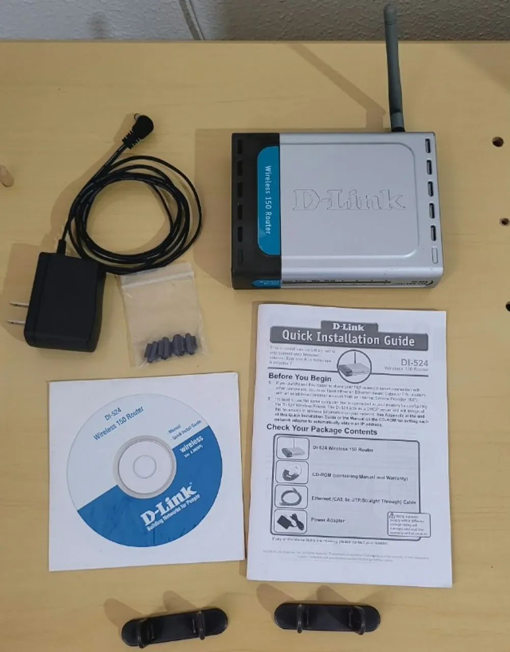 Roteador D-Link DI-524 Wireless 150 - Super Conservado Com Acessórios