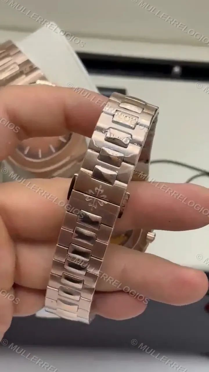 Patek Philippe Rosé Automático Base ETA + Caixa Completa - Foto 4