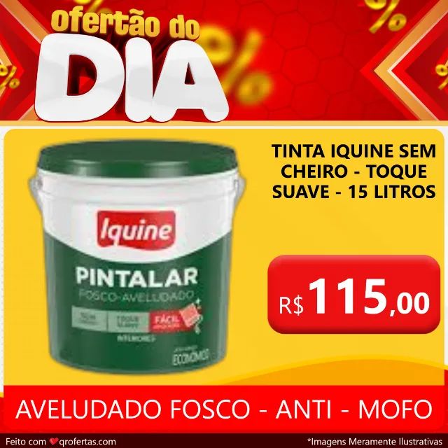 TINTA IQUINE BALDE - COR: BRANCO NEVE - ANTI MOFO - ACABAMENTO AVELUDADO - BRANCO FOSCO 