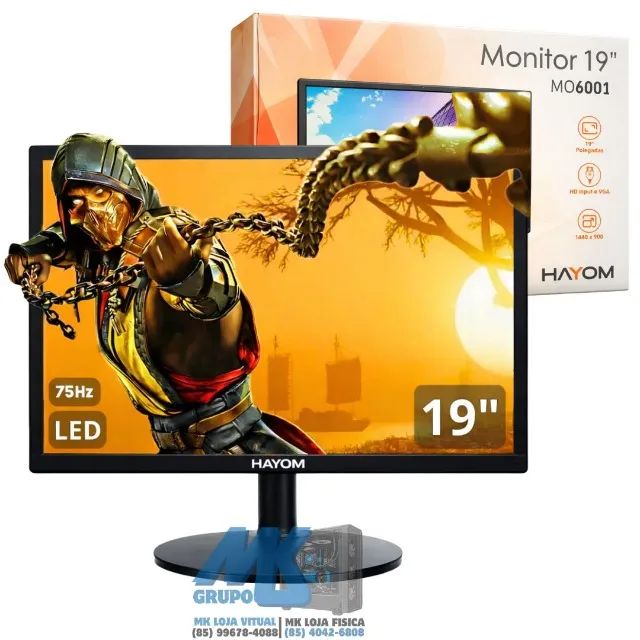 Monitor Gamer 19p 75hz Hayom  ( em oferta )