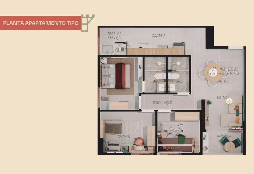PLANTA 60m²