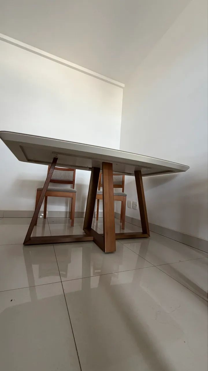 Mesa de tampo de vidro 1,60m - Foto 5
