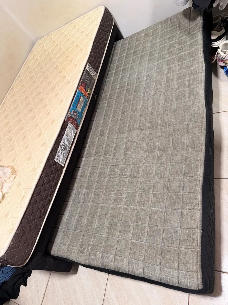 Cama box solteiro com colchão auxiliar - Foto 4