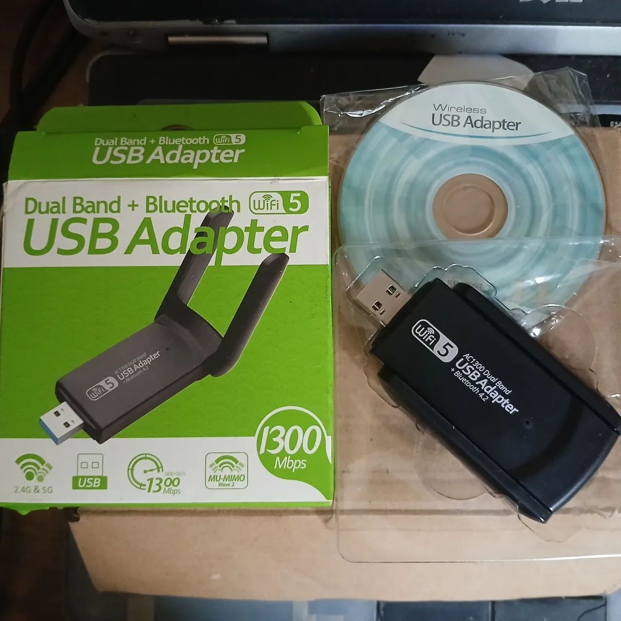 Adaptador Wi-Fi USB + Bluetooth 