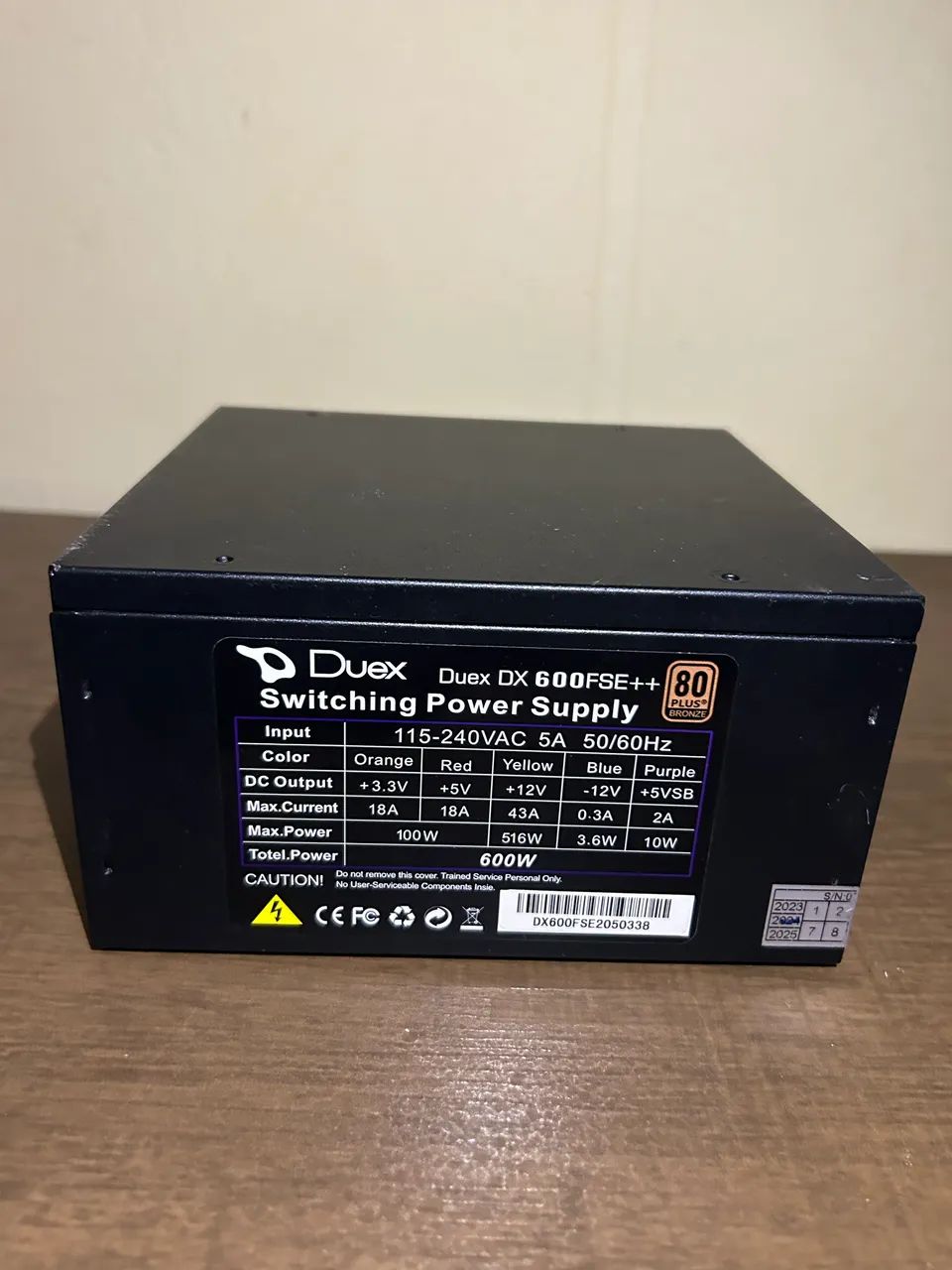Fonte Duex 600FSE++ FULL MODULAR 80 plus - Foto 4
