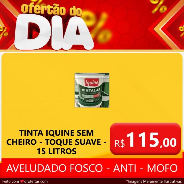 TINTA IQUINE BALDE - COR: BRANCO NEVE - ANTI MOFO - ACABAMENTO AVELUDADO - BRANCO FOSCO  - Foto 2