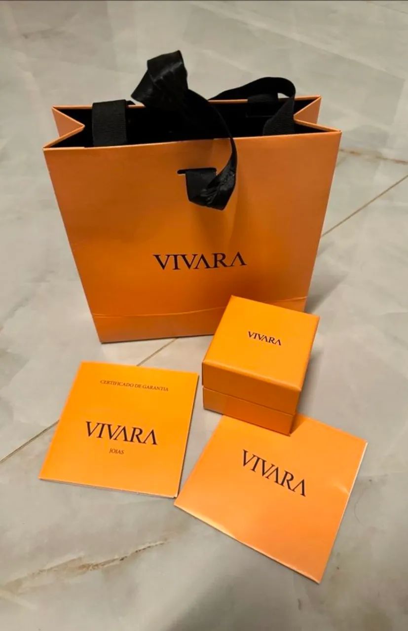Vivara Ouro Branco  Diamante 