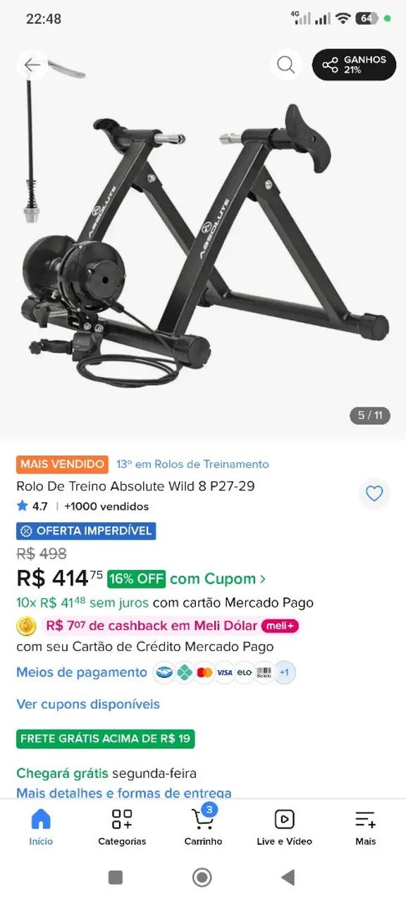 Rolo para bicicleta  - Foto 3