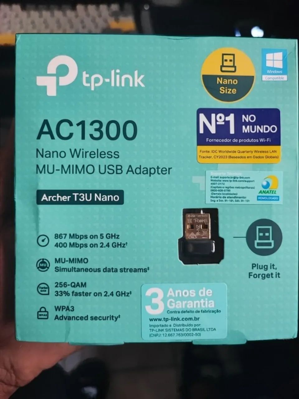 Adaptador Wi-Fi TP-Link Archer T3U Nano AC1300