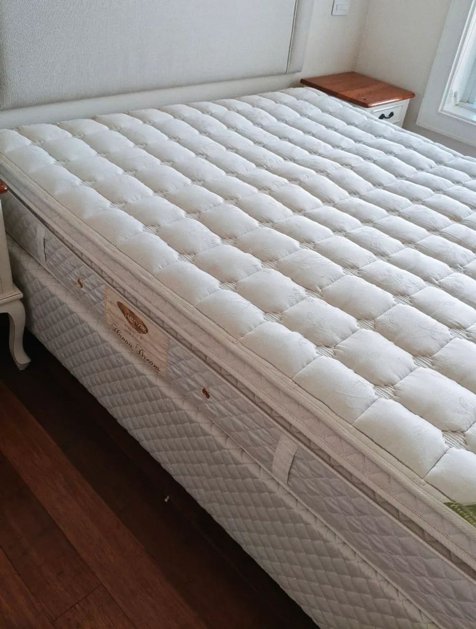 Cama Box Queen + Colchão Herbal Viscoelástico (Espuma da Nasa) Premium. - Foto 3