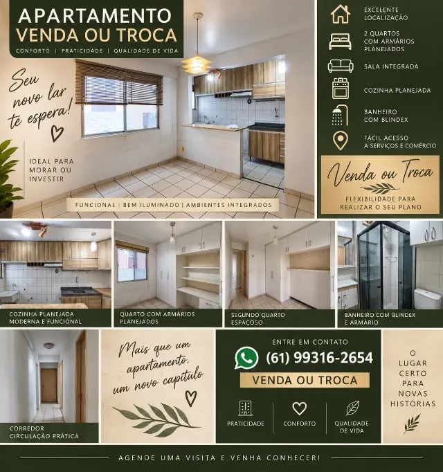 Vendo ou troco, Apartamento de dois quartos 