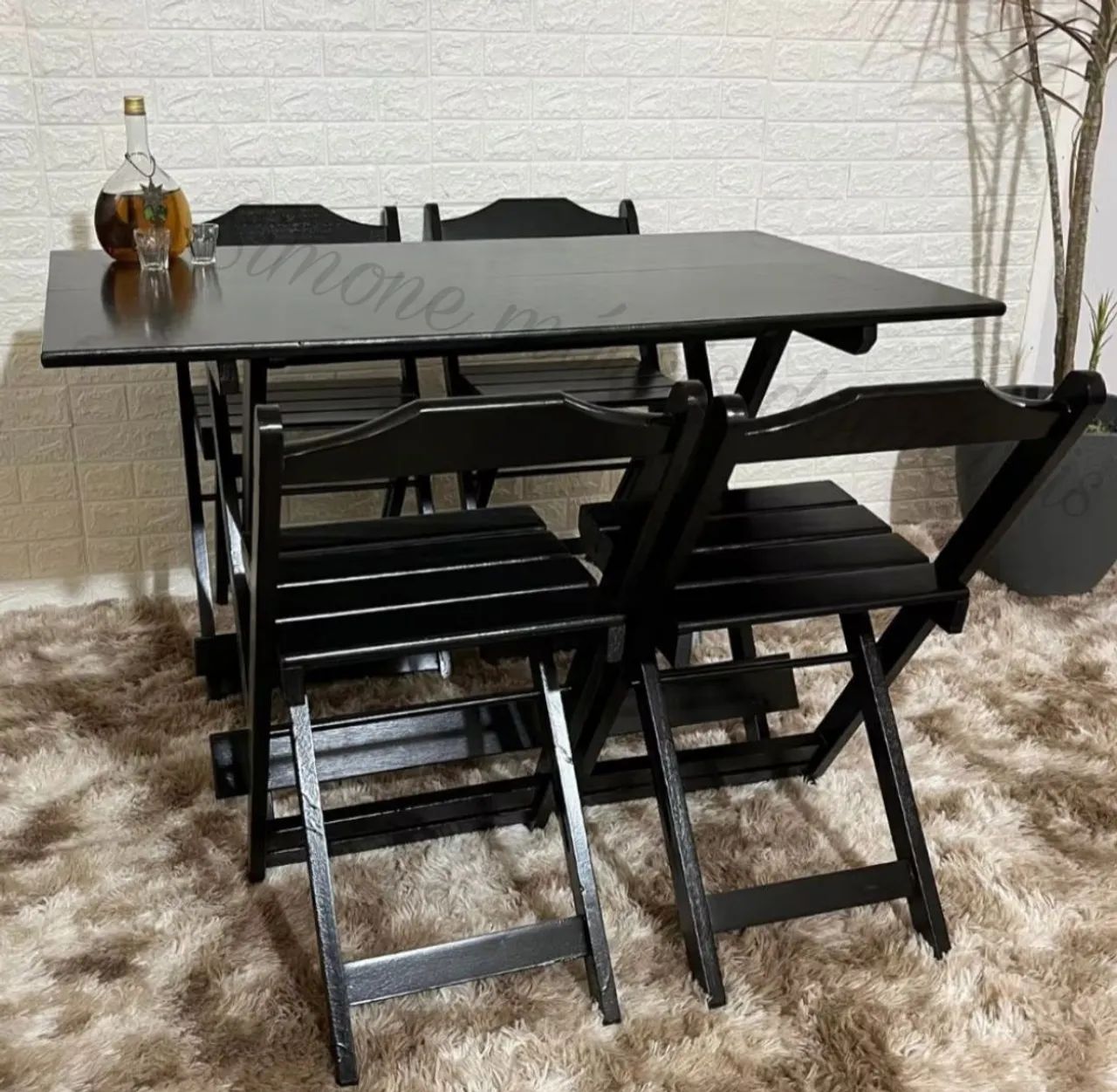 Mesa 1,20x70 dobrável em madeira  - Foto 5